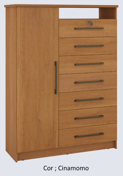 Cômoda Safira 7 Gavetas com Sapateira