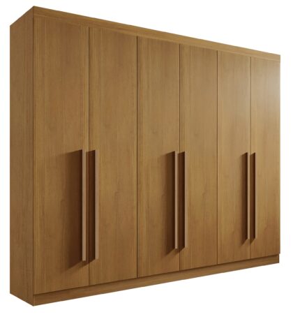 Guarda Roupas 6 portas Da Vinci Plus- 2,75 Mts -Cor Cinamomo