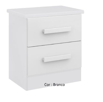 Mesa de Cabeceira New Athos com duas Gavetas