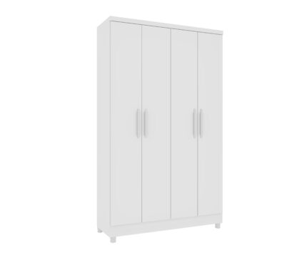 Roupeiro Amsterdam 4 Portas - Branco - 1,33Mts