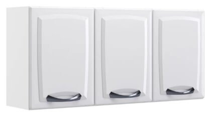 Armário Aéreo New Premium 03 portas - 1,20m - Itatiaia - Aço - Cor : Branco