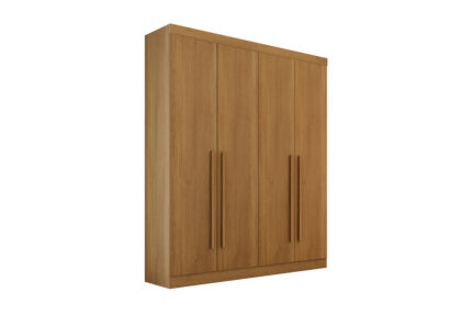 Roupeiro Da Vinci Plus Liso 04 Portas- 1,85 Mts - Cor Cinamomo