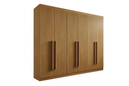 Guarda Roupas 6 portas Da Vinci Plus liso- 2,75 Mts -Cor Cinamomo