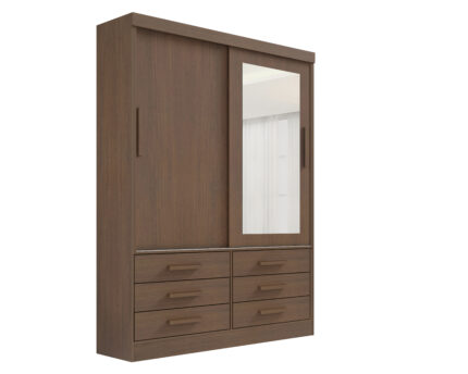 Roupeiro Meridian 2 Portas -1,35 Mts - Cor: Castanho
