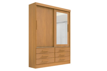 Roupeiro Meridian 2 Portas -1,35 Mts - Cor: Cinamomo
